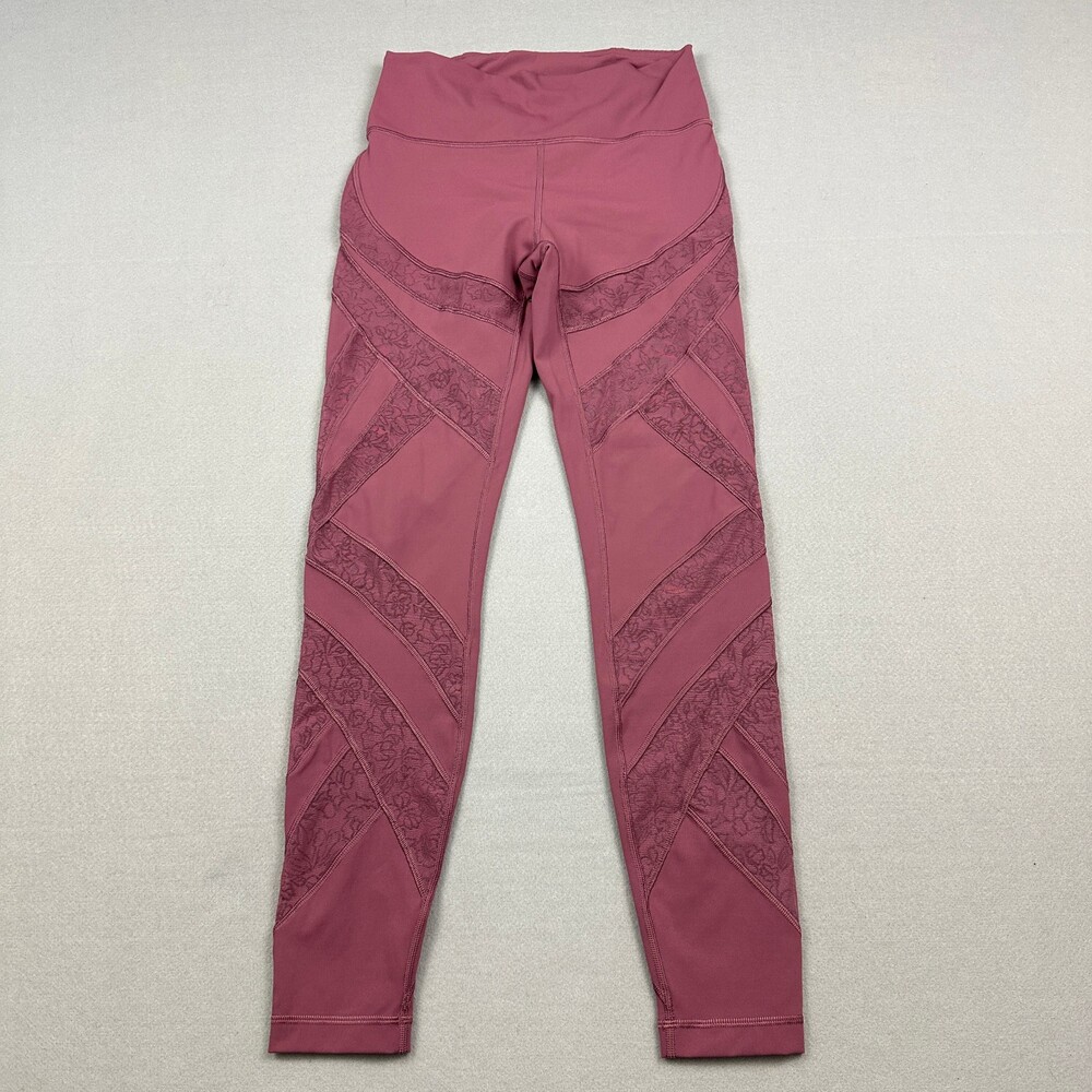 Lululemon Pants Women 8 Plumful Pink Wunder Under Flocked High-Rise Tight Yoga